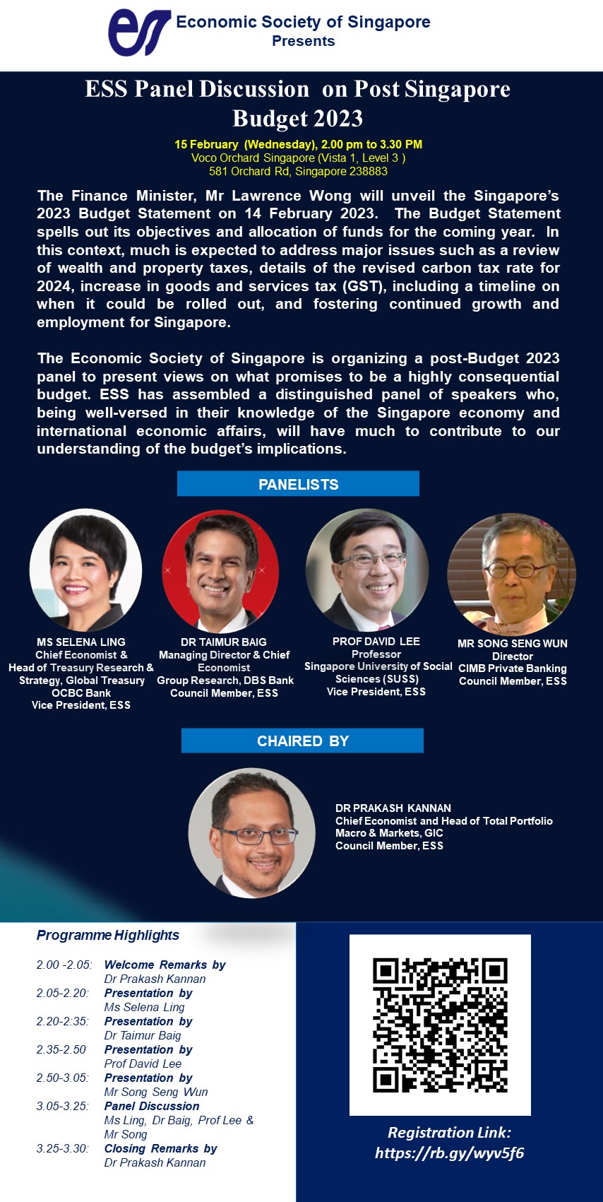ESS Panel Discussion  on Post Singapore Budget 2023