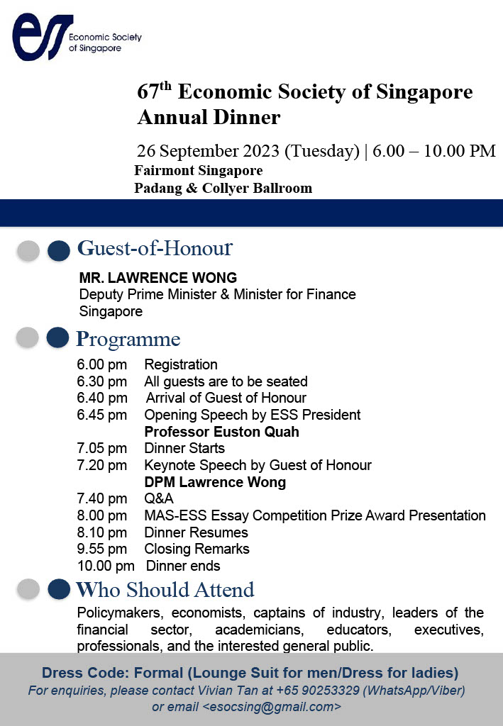 Economic Society of Singapore (ESS) Annual Dinner 2023